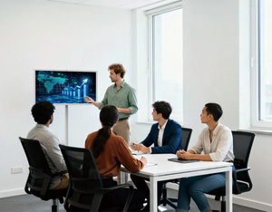 Monitor Portatile INNCHIP da 32 Pollici 4K con Touch Screen, Display Smart per Interni, RK3576 8+128GB Android 15, per <span class=keywords><strong>Prenotazioni</strong></span> Riunioni CMS - Product Image 4