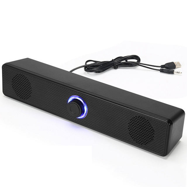 For 4D Surround Speaker Home Theater Sound System Computer Soundbar RGB LED Lighting for TV Subwoofer Stereo Bass Boost