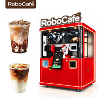 Mesin Penjual Kopi Otomatis Penuh 6 Axis Sistem Barista Robotik Proyek Win-Win untuk Jalan Komersial