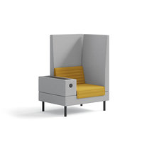 Canapé d'angle de bureau moderne en tissu de qualité supérieure, modulaire, insonorisé, avec pieds en acier, pour les bureaux d'entreprise, les bâtiments de bureaux et les réceptions
