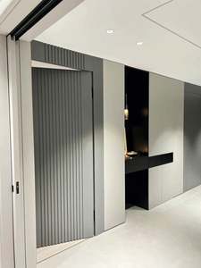 Puerta de madera pintada sólida interior invisible oculta de Mdf de diseño minimalista personalizado de China - Product Image 4