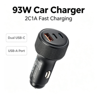 Chargeur de voiture 93W PD QC 3 ports, adaptateur rapide Type-C pour voiture, 2C1A, allume-cigare, super rapide, multi-ports, pour iPhone, iPad, Samsung