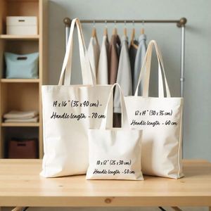 Sacs shopping promotionnels personnalisés en toile avec impression photo et texte, sacs fourre-tout avec logo personnalisé, vente en gros - Product Image 2
