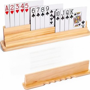 Cross-border wooden <b>playing</b> <b>card</b> holder, wooden groove design, <b>playing</b> <b>card</b> base, game <b>card</b> holder, wooden <b>card</b> inserter - Product Image 1