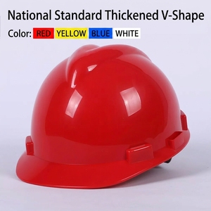 Casco de Seguridad ABS HDPE V-Guard, Casco Rígido para Construcción, Estándar GB2811-2019, Ranurado, Ajuste de Suspensión de 4 Puntos, 4 Colores - Product Image 1