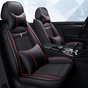 Fundas <span class=keywords><strong>de</strong></span> <span class=keywords><strong>Asiento</strong></span> <span class=keywords><strong>de</strong></span> Coche Universales <span class=keywords><strong>de</strong></span> Lino Transpirable Personalizadas, Juego Completo en Negro <span class=keywords><strong>para</strong></span> Polo, M3, X5, Touareg, Estate, Bus, A5, Golf - Product Image 3