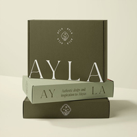 Carpeta de Cartón Corrugado Personalizada de Lujo para Negocios, con Grabado, Reciclable y Ecológica, para Sombreros, Ropa y Joyería