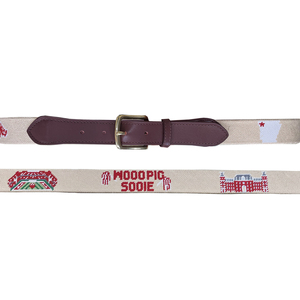 Cinturón con Temática Universitaria, Hecho a Mano, <span class=keywords><strong>de</strong></span> Cuero Vacuno para Hombre, con Diseño Bordado - Product Image 2