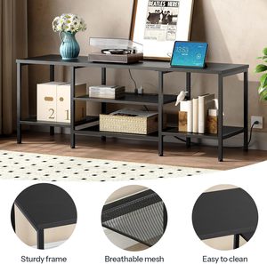 Mobile <span class=keywords><strong>TV</strong></span> Moderno <span class=keywords><strong>in</strong></span> Legno Nero di Qualità Professionale BSCI-FSC OEM, Multiuso per Soggiorno, Facile Montaggio, Arredamento per Casa e Hotel - Product Image 4