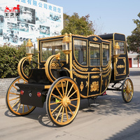 Calèche royale avec chariot électrique fermé pour mariage, idéale pour le tourisme et les transports spéciaux