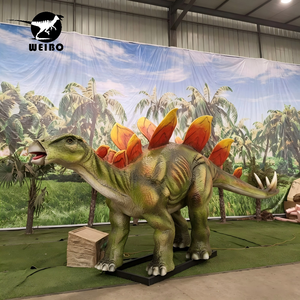 Estatua de Dinosaurio Animatrónico de Tamaño Real, <span class=keywords><strong>Piel</strong></span> de Silicona, Estructura de Acero, Escultura de Grado Museo, Decoración para Exhibición de Estegosaurios - Product Image 5