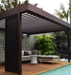 Automatico elettrico esterno resistente alle intemperie Alluminio pergola Feritoia sistema