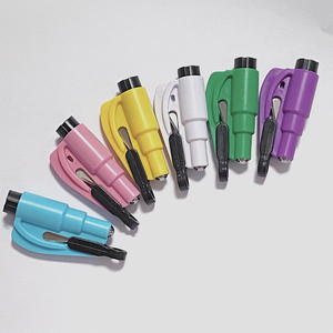 Marteau de sécurité en plastique Portable outil d'évacuation d'urgence brise-vitre multifonction avec coupe-ceinture de sécurité brise-verre de voiture - Product Image 2