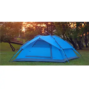 Tenda da trekking automatica a doppio strato 3-4 persone installazione istantanea tenda da campeggio impermeabile