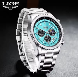 Relojes de Pulsera <span class=keywords><strong>Lige</strong></span> 8989 Lg8989 de Lujo para <span class=keywords><strong>Hombre</strong></span>, Estilo Original, Cuarzo, <span class=keywords><strong>Precio</strong></span> Bajo, Resistentes al Agua, Manecillas Luminosas, Cronógrafo - Product Image 1