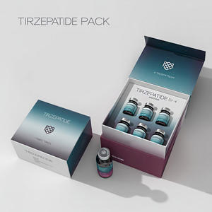 Natürlich Aussehende Kraftpapier-Peptid-Fläschchen-Verpackungsbox mit Gestanztem Sichtfenster für 10er-Pack Fläschchen Einzelhandelsverpackung - Product Image 1