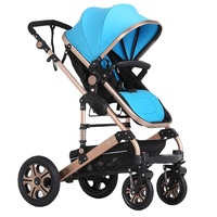 Poussette de luxe pliable de haute qualité 3 en 1 avec cadre en aluminium Logo OEM personnalisable Acheter à bas prix de Chine