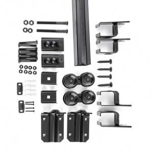 ชุดรางเลื่อนประตูอุตสาหกรรม WEKIS ทำจากทองเหลือง รับน้ำหนักได้ 600 ปอนด์ ระบบฮาร์ดแวร์สำหรับประตูบานเลื่อนแบบฟาร์มเฮาส์ - Product Image 1