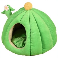 Nouveau produit phare : Nid pour animaux de compagnie en forme de cactus, lit en peluche pour chat, coussin de couchage pour chat, nid pour chien, fournitures chaudes pour chats en hiver