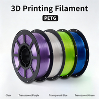 Tiges en plastique PETG transparent MEIJIMEI, diamètre 1,75 mm, haute clarté, matériau d'impression 3D, finition verre, impression 240-250°C