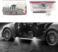 Proyector LED de Logotipo, Luz de Bienvenida para Mercedes Benz, Lámpara Láser de Sombra Fantasma para Puerta, Mejora del Interior del Coche