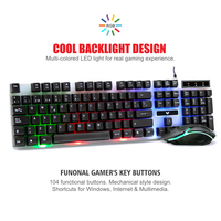Souris de jeu mécanique filaire USB Crown CMCKG-200 OEM/ODM, rétroéclairage RGB, 104 touches programmables, disposition arabe, 1000 DPI, ergonomique