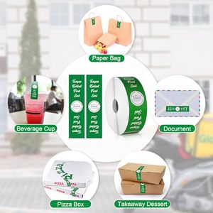 Etiquetas de Seguridad a Prueba de Manipulación para Entrega de Alimentos, Sellos Rojos para Cajas de Pizza, Envases de Bebidas, Cinta de Seguridad para Empaques de Alimentos - Product Image 2