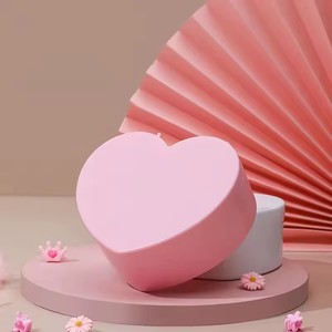 Girls Pink White Cosmetic Organizer Heart-Shaped Jewelry Storage Box Mirror Plastic Bracelets Hair Band Display <b>Desk</b> Drawer - Product Image 5