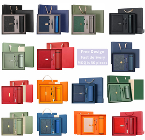 ชุดกล่องของขวัญสมุดโน้ตธุรกิจสำหรับพนักงานระดับสูงที่กำหนดเองถ้วยเก็บความร้อนสามารถพิมพ์ด้วยโลโก้ชุดกล่องของขวัญสมุดธุรกิจ A5 - Product Image 1