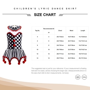 Disfraz de payaso de circo para niñas de 4 a 14 años, vestido de cosplay para juegos de rol, fiestas temáticas, carnaval, actuaciones en el escenario - Product Image 6