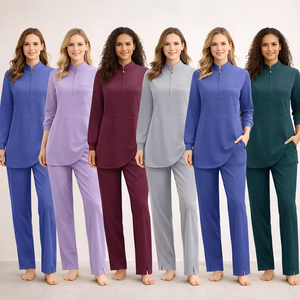 Nouvel ensemble de blouses médicales vertes personnalisées avec logo pour hôpitaux 2026 – Tenue de travail respirante pour infirmières et médecins, idéale pour salons de beauté - Product Image 3