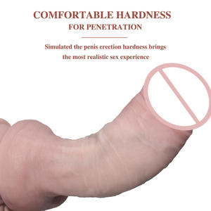 Masturbateur pour femmes européennes et américaines, en silicone platine, pénis artificiel, imitation chair douce, avec ventouse géante, fabriqué en Chine - Product Image 5