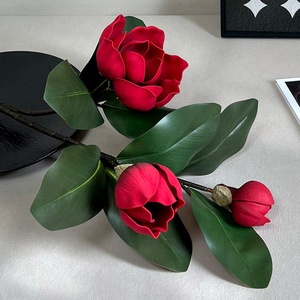 Flores Artificiales de <span class=keywords><strong>Magnolia</strong></span> de Plástico EVA Estilo Chino, Modelo QM-GYL03, para Bodas, Hoteles y Restaurantes - Product Image 3