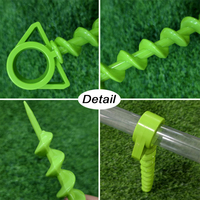 Lot de 4 piquets de sol et ancres de plage en plastique galvanisé robustes pour parasol et tente de camping