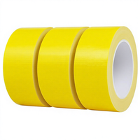 Ruban adhésif industriel BOMEI PACK, jaune clair, simple face, en caoutchouc acrylique, résistant, imperméable, pour la décoration et la fixation de tapis