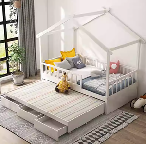 Juego de Muebles Infantiles Contemporáneos <span class=keywords><strong>Montessori</strong></span> para Dormitorio de Apartamento, Diseño de Casa con Cajones, Individual/<span class=keywords><strong>Doble</strong></span>, Venta al por Mayor - Product Image 5