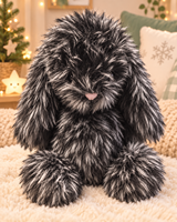 En gros, Peluche Lapin à Poils Longs Édition Limitée JC, Version Haut de Gamme, avec Base Lestée, Luxe Gothique, Cadeau de Noël