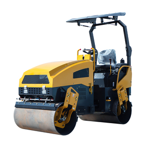 Petite machinerie de construction, rouleau compresseur routier à double tambour diesel, 3 tonnes, 4 tonnes, entièrement hydraulique, vibrant, pour asphalte - Product Image 1