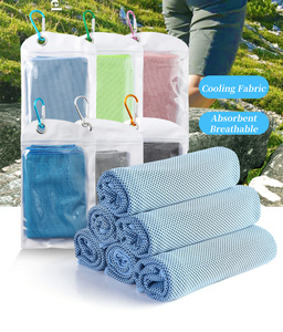 Serviette de sport en microfibre rafraîchissante pour la course à pied, design à réticulation fine, respirante, séchage rapide, pour la gym, les voyages et le tennis - Product Image 1