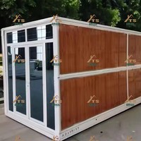Maison pliable en conteneur de 20 pieds, maison modulaire pour les constructeurs, logement temporaire, structure en acier galvanisé, système d'assemblage rapide
