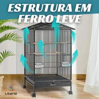 Plateau coulissant en métal anticorrosion pour un nettoyage facile, adapté aux petits oiseaux, aux perruches, aux calopsittes