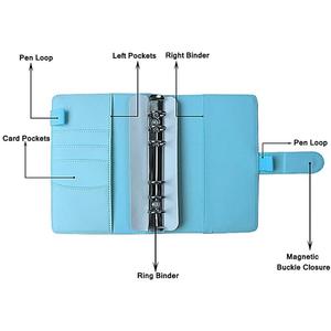 A6 classeur couverture de carnet agenda planificateur de budget classeur avec moraillon Clo A6 classeur budgétaire en vrac 2024 agenda planificateur de cahier - Product Image 5