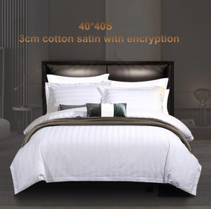 Khách sạn lanh tinh khiết bông 200tc bốn mảnh đặt tấm Ga Trải Giường Duvet cover tùy chỉnh màu sắc phản ứng in ấn cho khách sạn homestays - Product Image 4