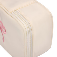 Nouvelle Pochette à Monnaie Brodé Nœud 2026, Mini Trousse de Maquillage Mignonne, Pochette de Voyage Portable pour Cosmétiques