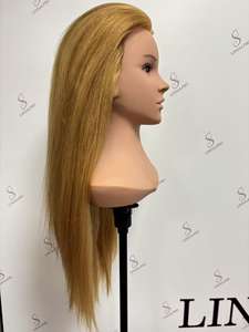 Tête de mannequin en <span class=keywords><strong>cheveux</strong></span> humains naturels LINDALHAIR avec épaules - Tête de perruque d'entraînement pour salon, école de beauté, toutes les couleurs/toutes les longueurs - Product Image 5