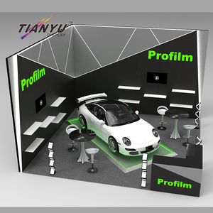 Stand d'exposition automobile LED personnalisé en aluminium pour salon professionnel, stand de vente pour exposition de voitures - Product Image 1