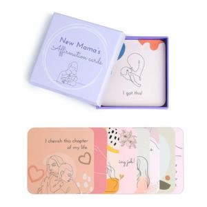 Tarjetas de Afirmación de Embarazo HBC para Futuras Mamás - Mazo de Cartas Motivacionales Positivas, Tarjetas de Bienestar Personalizadas con Impresión UV, Regalo - Product Image 6