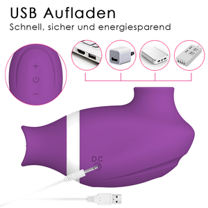 เครื่องสั่นกระตุ้นจุดจีและคลิตอริสแบบแม่เหล็กซิลิโคน ชาร์จผ่าน USB พร้อมโหมดเลียแบบลิ้น 7 รูปแบบ กันน้ำระดับ IPx7 ของเล่นทางเพศขนาดเล็ก - Product Image 5