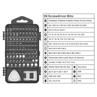 Kit d'outils de réparation de précision de 115 pièces avec tournevis magnétiques, poignée antidérapante pour smartphone et ordinateur portable