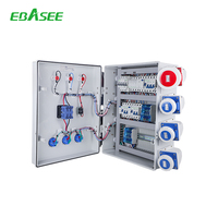Boîtier de distribution d'alimentation métallique EBASEE, prise industrielle IEC 60309, 16A à 125A, unité d'alimentation CEE pour construction / événement / usine